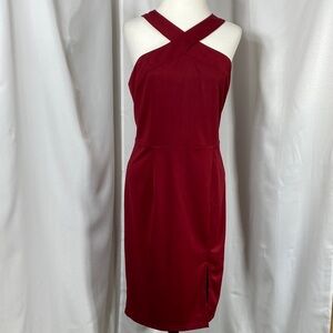 NWT Grace Karin Dark Red Sleeveless Sheath Dress Size L